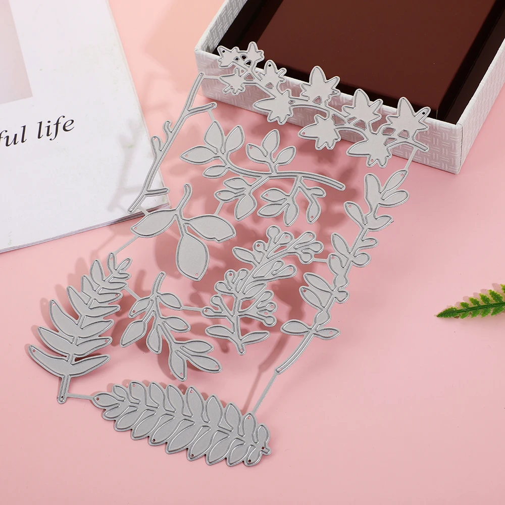 

Leaf Dies Card Making DIY Craft leaves Metal Dies Cutting For Scrapbooking New Album Scrapbook Embossing And Cut Templates Molds