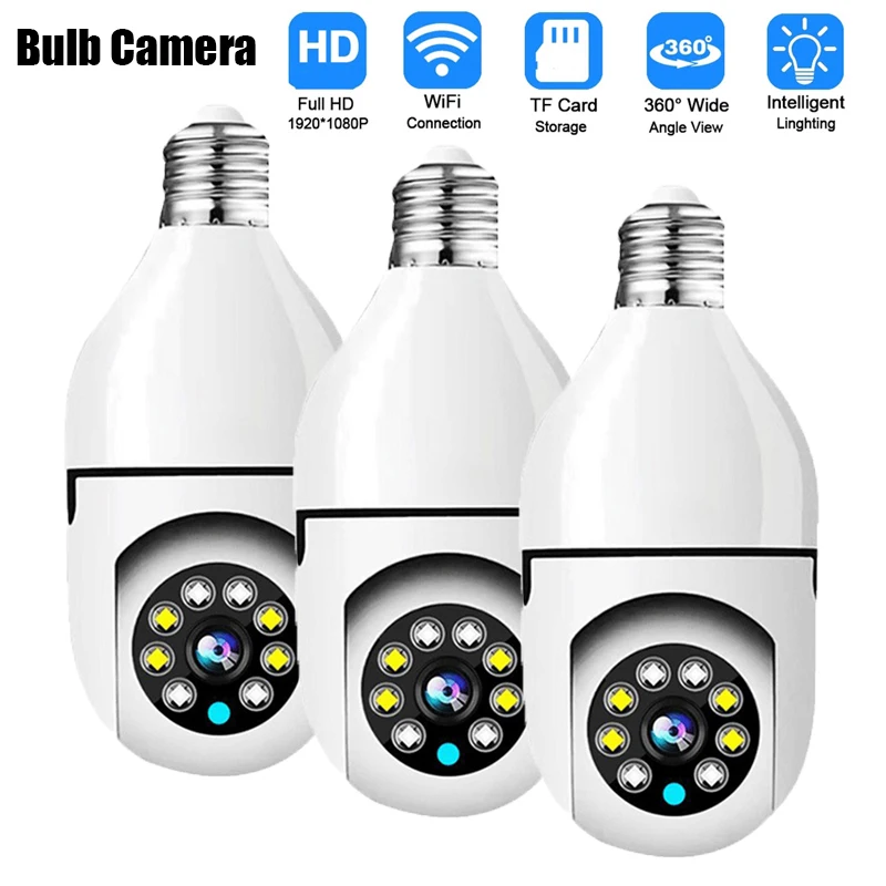 

DELI 23M Bulb Camera 2.4G Wifi Surveillance Camera 1MP Cam Night Vision Full Color Automatic Human Tracking Video Security