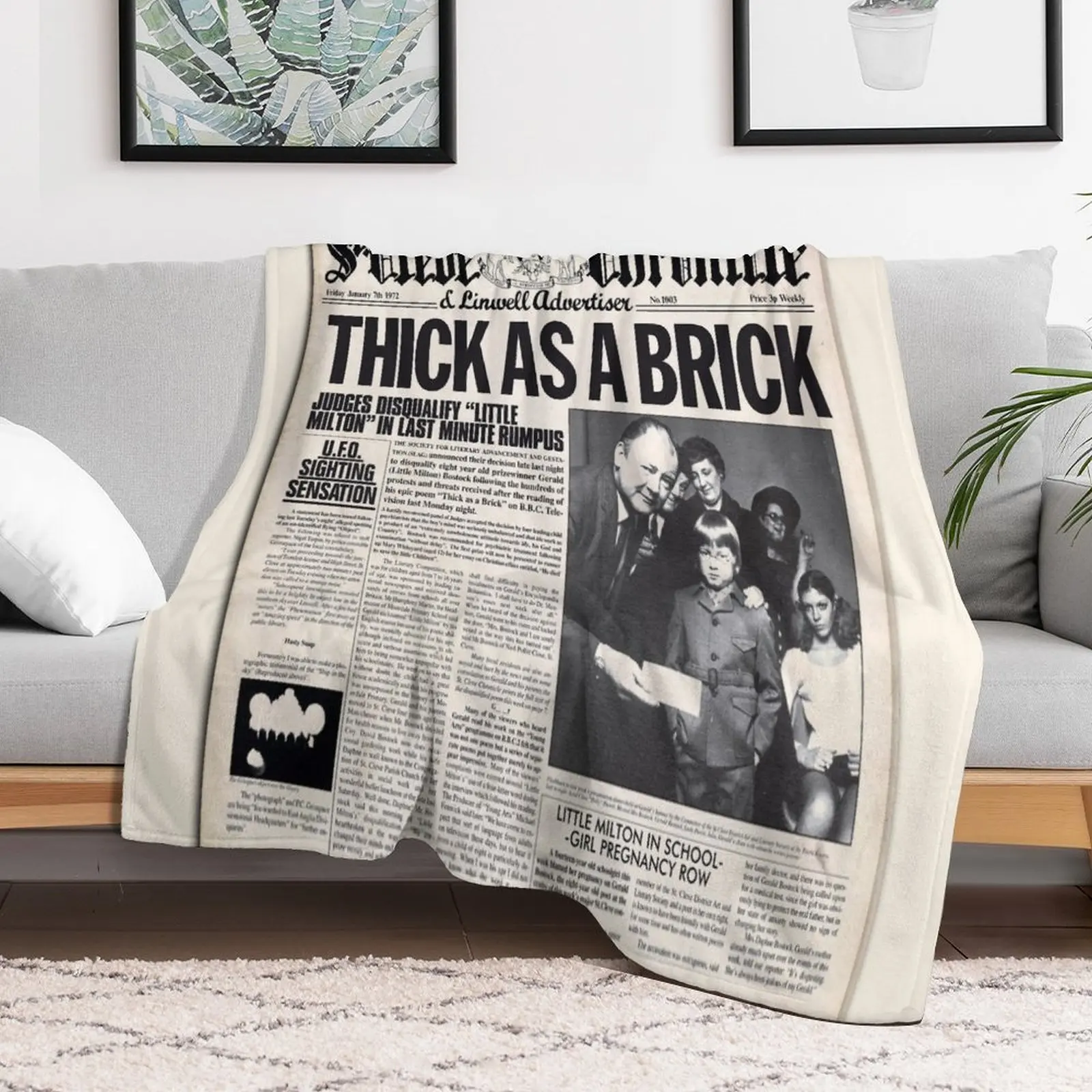 Jethro Tull - толстое как кирпич газетное одеяло тяжелое для сна идеи подарков на день