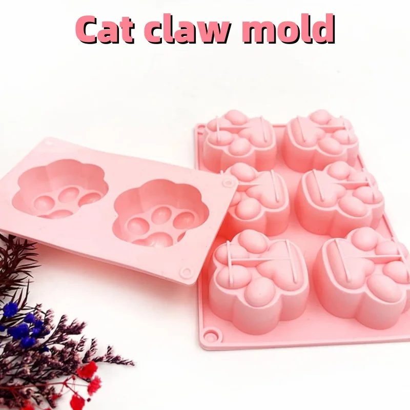 Животные мультфильм собака отпечаток кошачья лапа силиконовый торт домашняя