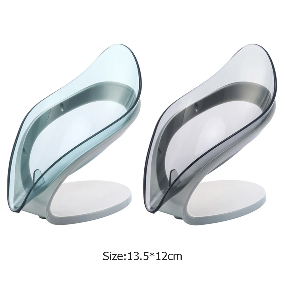 Мыльница в форме листа дренаж для мыла держатель без перфорации ванной комнаты