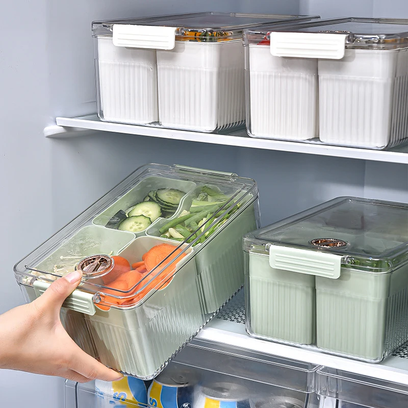 

Семейная коробка для хранения фруктов, овощей, яиц в холодильнике, контейнер для еды, для сохранения свежести, буфета, кухонный Органайзер, а...