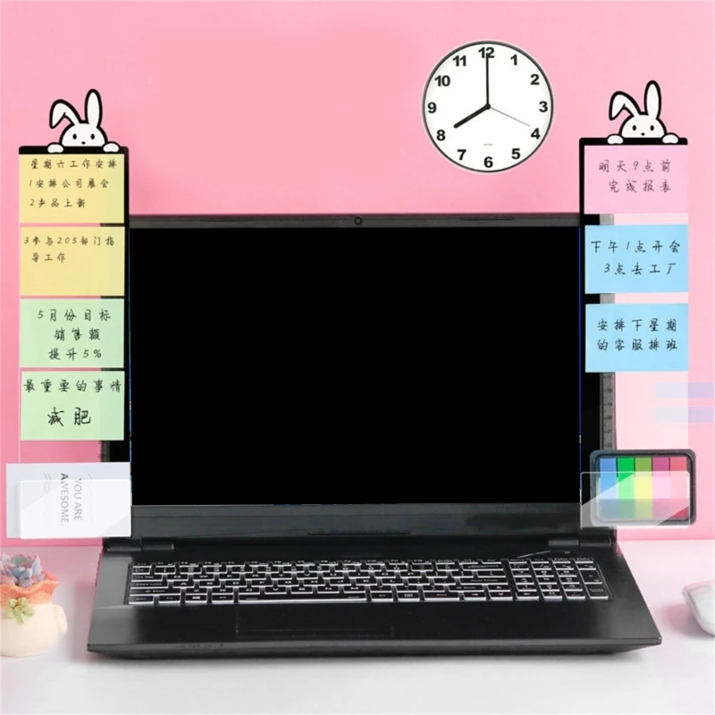 

Multifunction Computer Memo Board Side Panel Memo Side Panel with Phone Holder for Home Office Desktop 896C