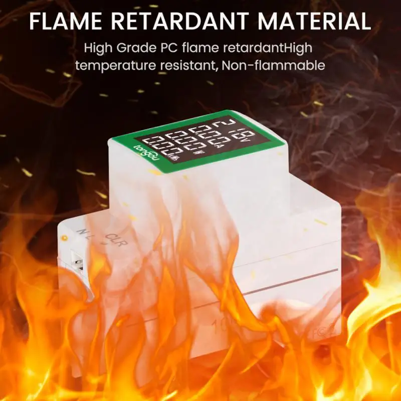 

Amp Power Voltmeter Energy Voltage Factor Time Power Meter Ammeter Current Monitor For Home Din Rail Wattmeter For Smart Home