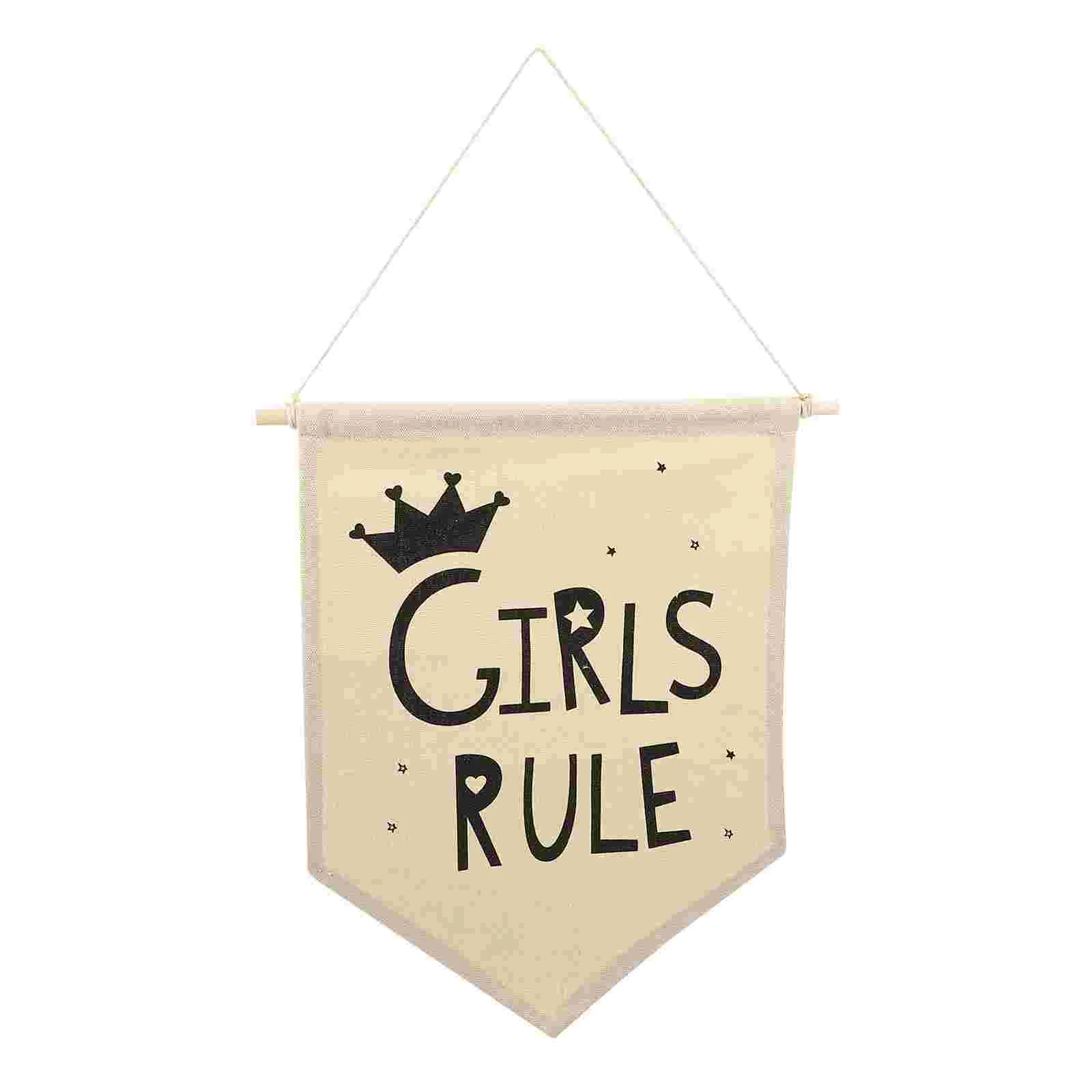 

Wall Hanging Canvas Banner Tapestry Alphabet Decor Flag Banners Room Flags Display Girls Kids Background Cloth Nursery