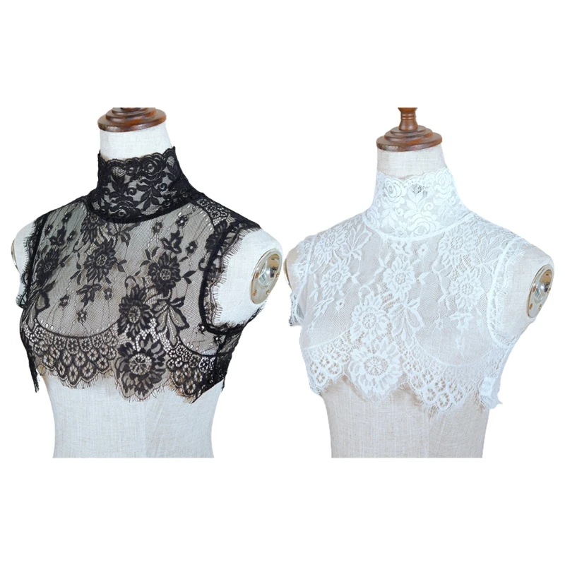 

Women Embroidered Lace for Doll Collar Fake Collar Detachable Shirt for Doll Col