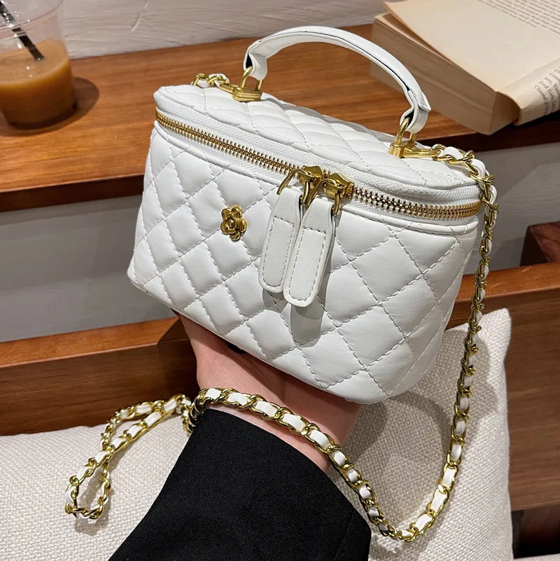

High-quality Women's Shoulder Bag 2022 New Texture Diamond Chain Bag Fashion Trendy Portable Box Net Red Messenger Bag Women