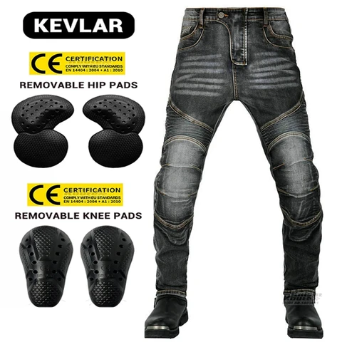 Мотоциклетные брюки для мужчин, Арамид, повседневные брюки для мотокросса, защитная Экипировка