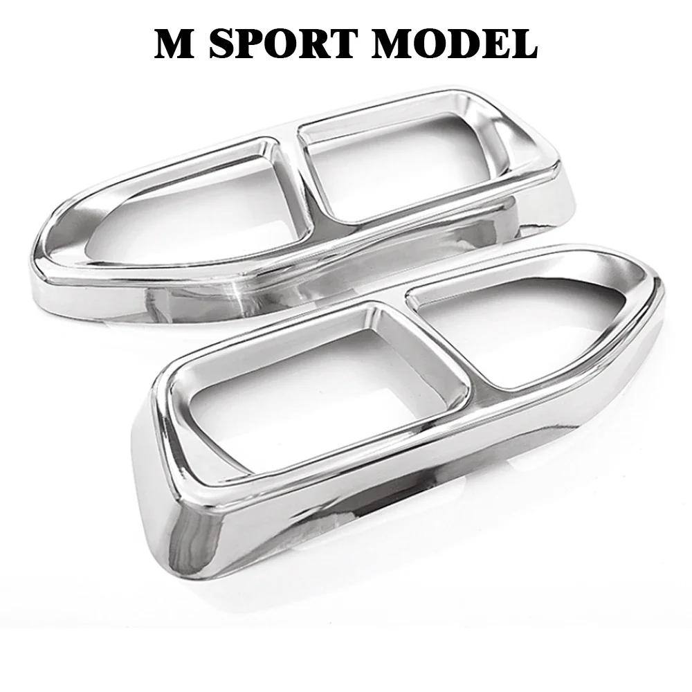 

Yubao 2 шт., наконечник выхлопной трубы из нержавеющей стали, накладка для BMW 7 серии G11 G12 730 740 750li 2016 2017 2018