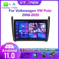 vtopek carplay android 11 car radio multimedia video player gps navigation for volkswagen vw polo 2008 2020 navigation head unit