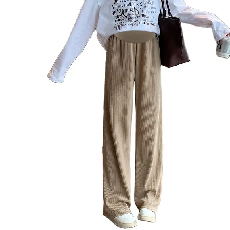 Женские летние брюки для беременных однотонные широкие до пола модная свободная