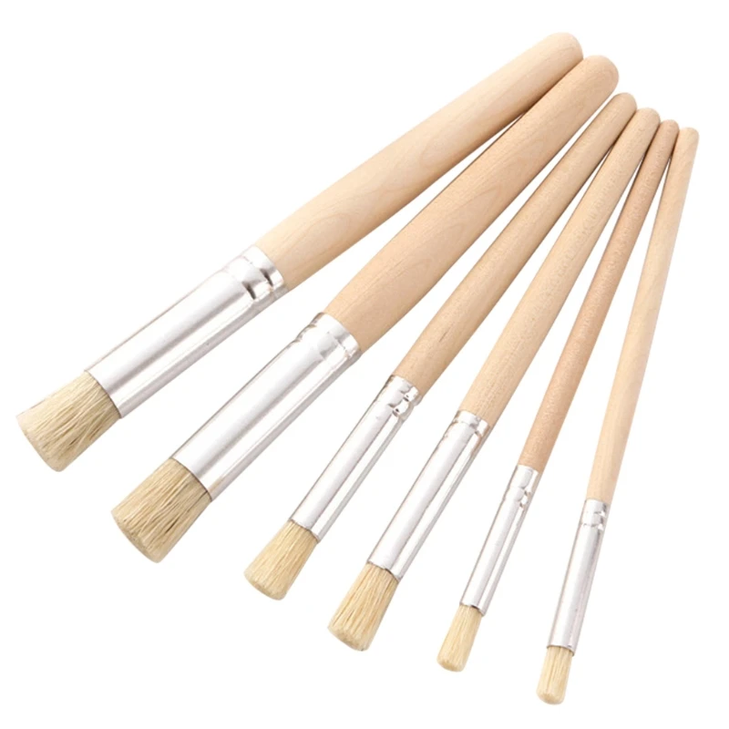 

Stencil Paint Brush Portable Painting Brushes 6 Types Professional Paint Brush Oil Painting Brush for Students Artists