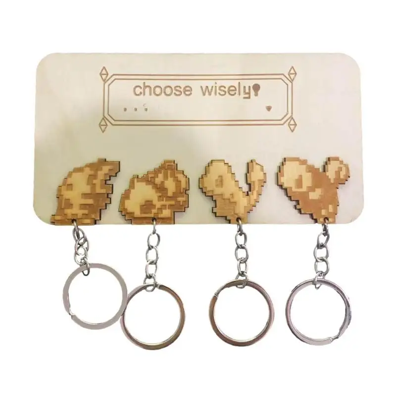 

Деревянный ремесленный брелок для ключей, семейная деревянная вешалка для ключей из бамбука, настенный органайзер для двери, коробка, украшение для дома