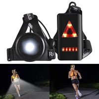 waterproof outdoor sport running lights led night cycling flashlight warning bike light usb chest lamp walking night jogging