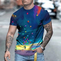 new summer mens 3d print pattern t shirt loose casual clothes short sleeved fashion trend round neck tops