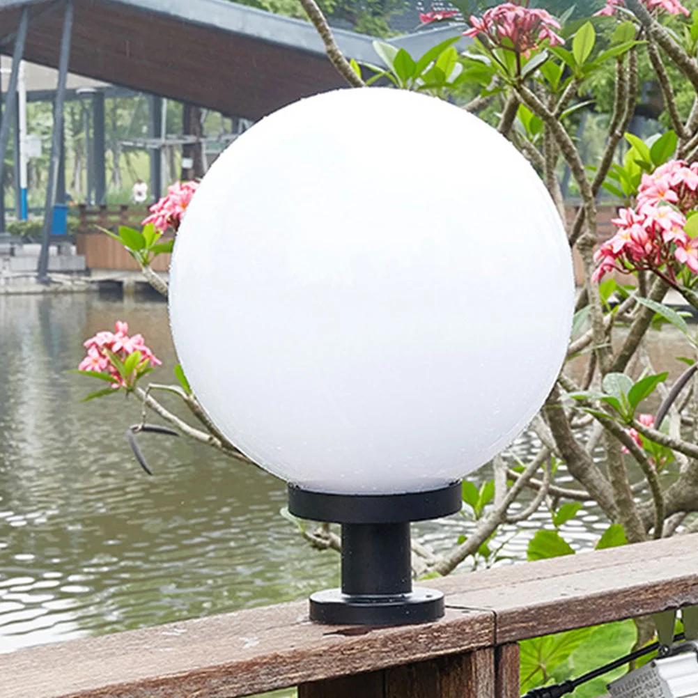 

Lantern Fence Lights Led Decorative Pillar With Pier Mount Base Plastic Outdoor Lamp