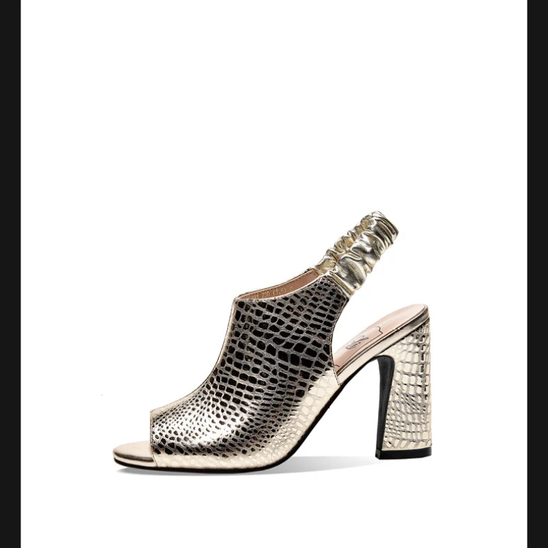 

Sandals Women's 2022 Summer New Chunky High Heel Snake Sandals Open Toe Ladies Sandals Women Shoes High Heel Chunky Heels 8cm