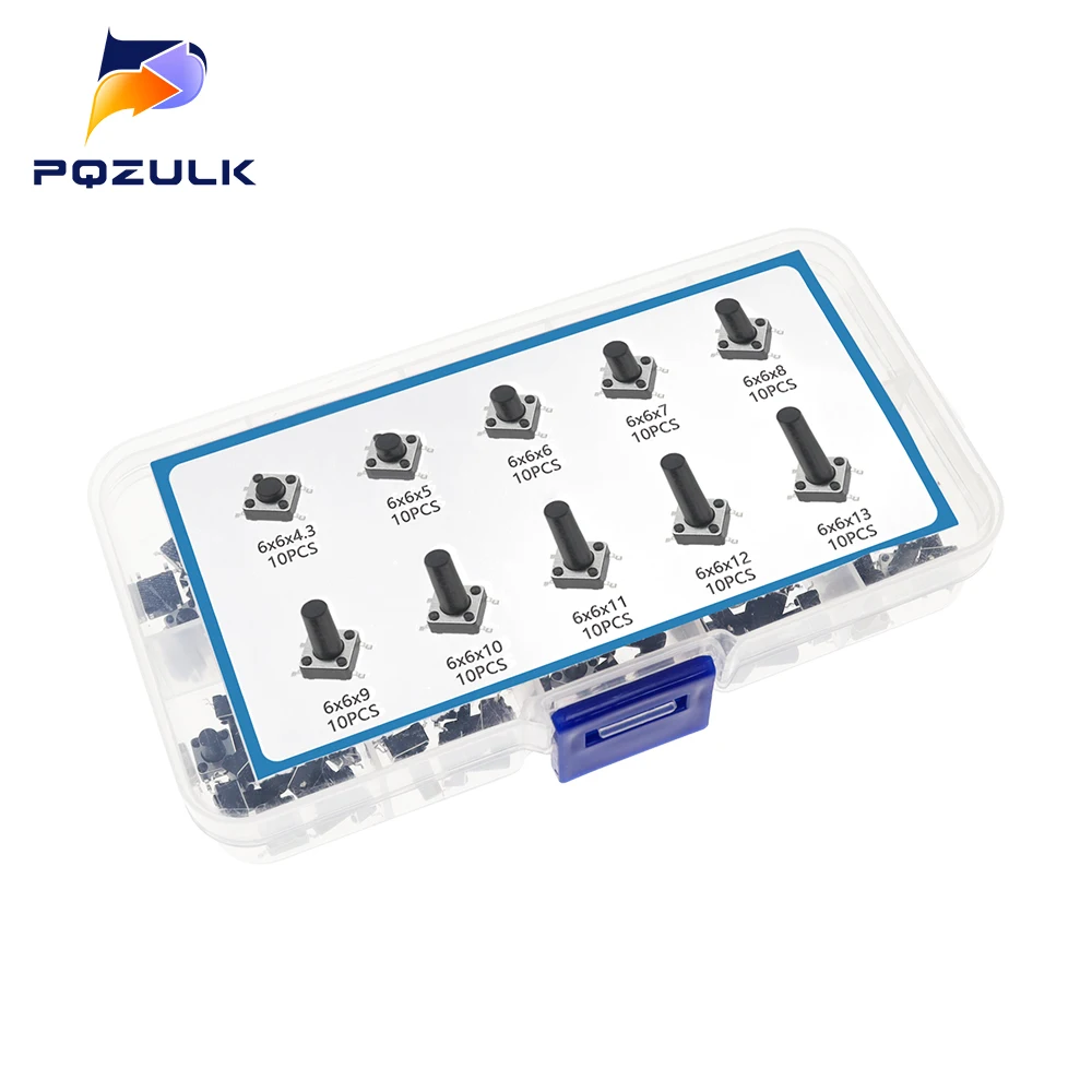 6*6 тактовый тактильный кнопочный переключатель 4 3-13 мм SMD DIP 2P/4Pin