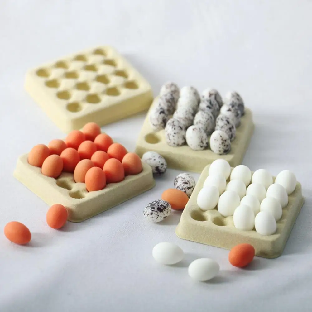 

1:6 Miniature Eggs Egg Tray Accessories Children Miniatures Dining Kitchen Pretend Toys Accessories Cooking J2y5