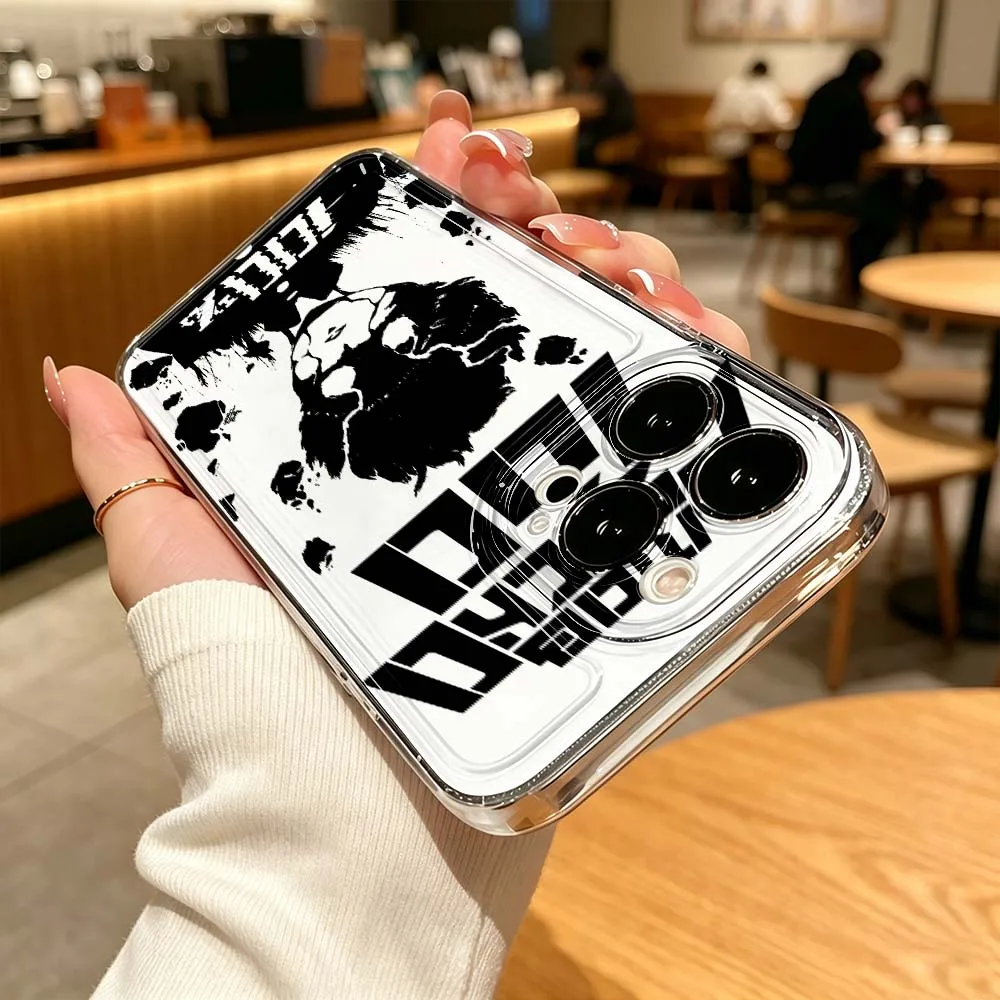Фото Чехол Mobu Saiko Hyaku Anime для Apple iPhone 17 Air 16 15 14 13 12 11 Pro Plus Max, прозрачный защитный чехол для телефона. №3