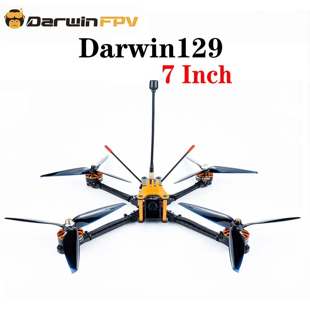 Дрон DarwinFPV FPV Дрон Darwin129 Квадрокоптеры 280 мм 7 дюймов F4 OSD 50A blheli _ s Dshot600 800 МВт 1500TVL