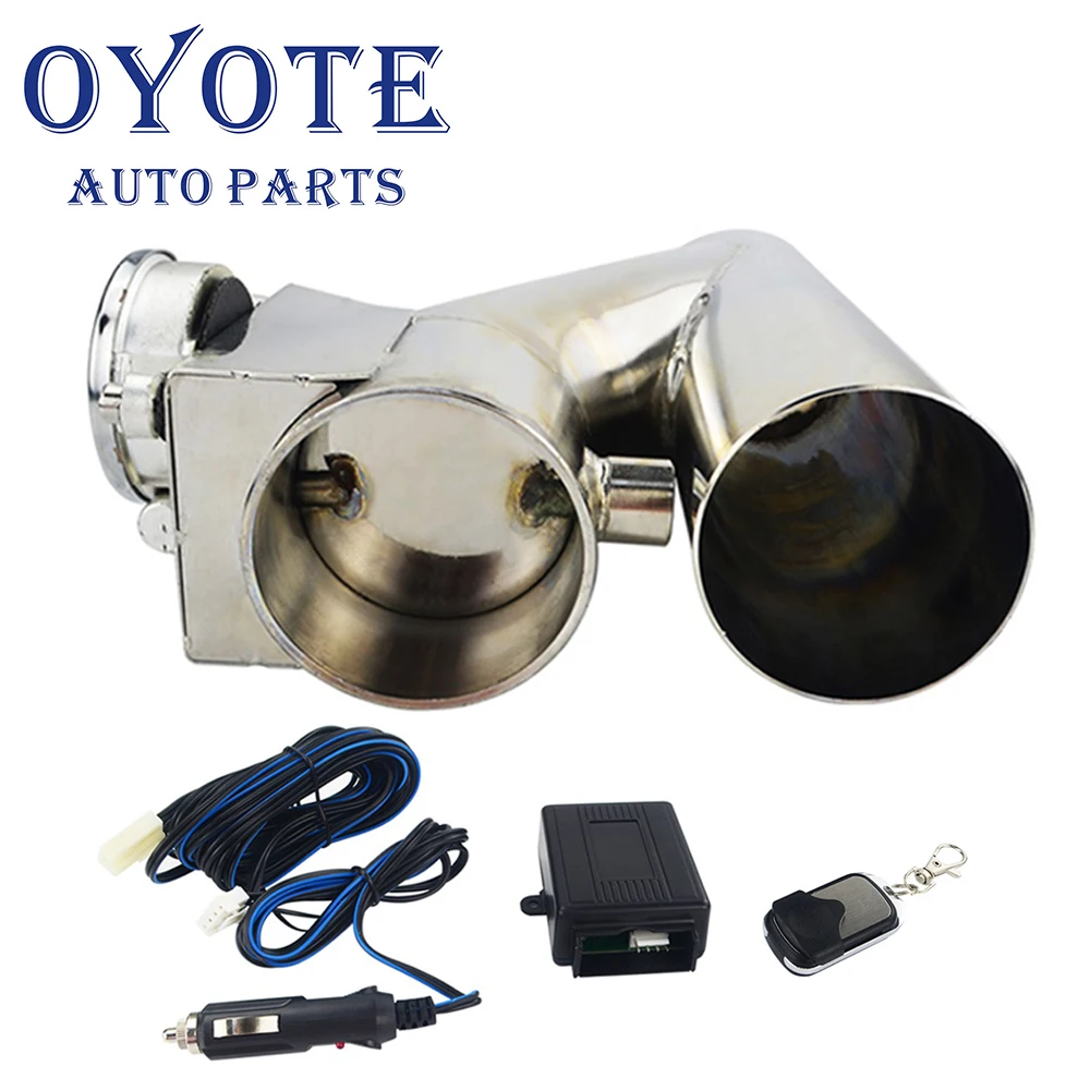 

OYOTE 2.5'' / 3" Stainless Steel Electric Y Pipe Exhaust Valve Cutout Cut Out Kit with Remote Control