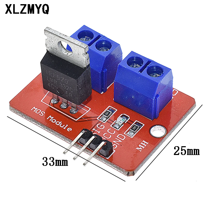 10pcs 0-24V Top Mosfet Button IRF520 MOS Driver Module For Arduino MCU ARM Raspberry pi DIY Kit | Motor