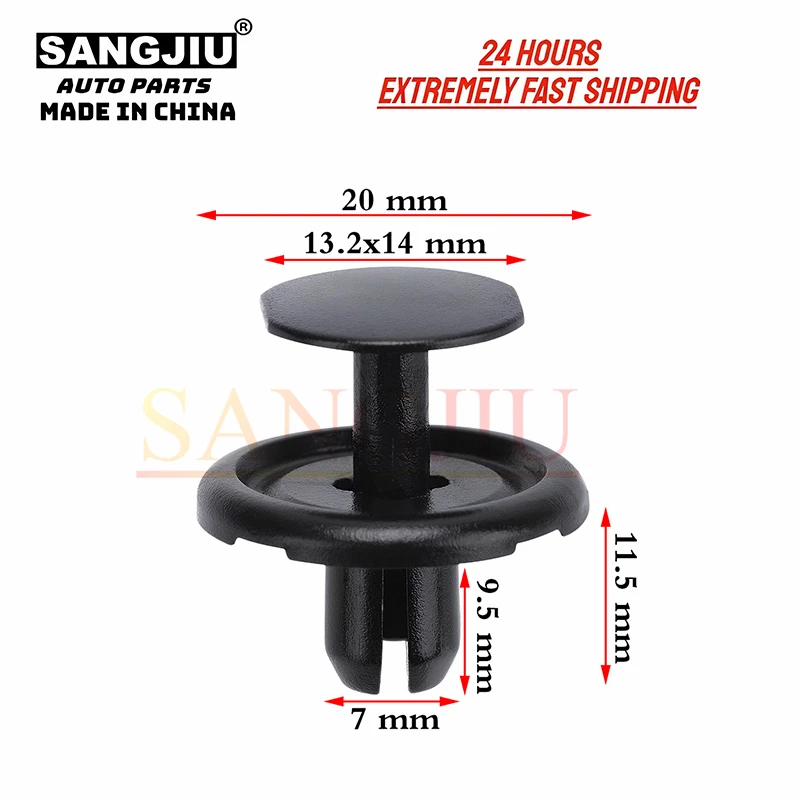 

20 шт., совместимые с зажимами для брызговика радиатора Toyota Lexus Camry 90467-07214