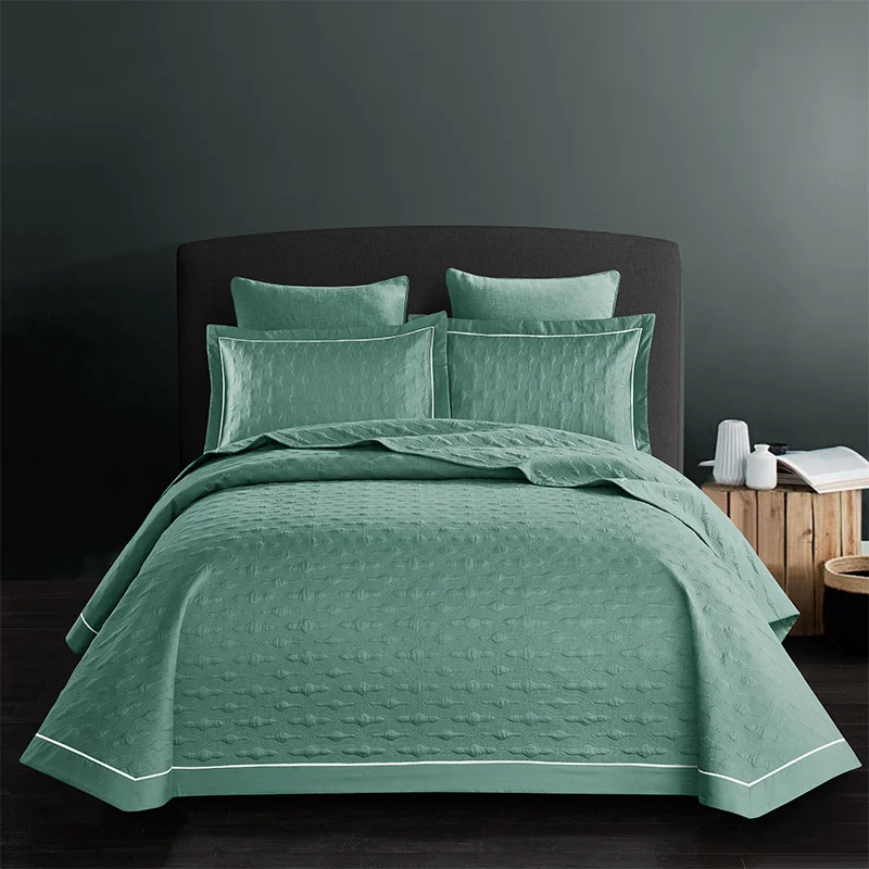 

Cotton Quilt spread cover couverture de couvre lit dekbed ding White Grey Mattress Cover Bed set Queen size