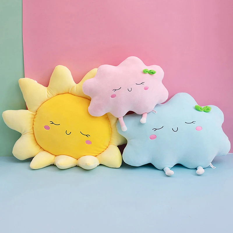 

Cute Sun Cloud Plush Pillow Stuffed Soft Creative Sun Cloud Toy Car Pillow Doll Home Decor Kids Toys