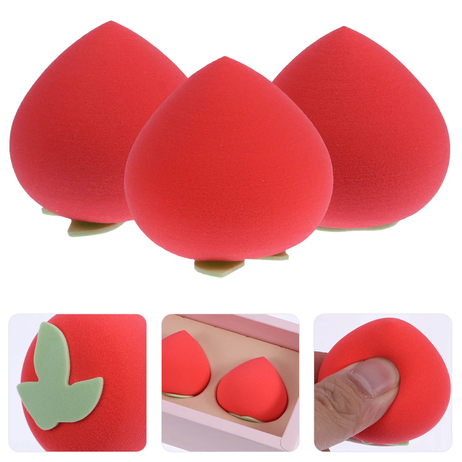 

Sponge Makeup Puff Blender Blending Egg Foundation Applicators Sponges Set Face Strawberry Applicator Round Cute Eggs Cream Up