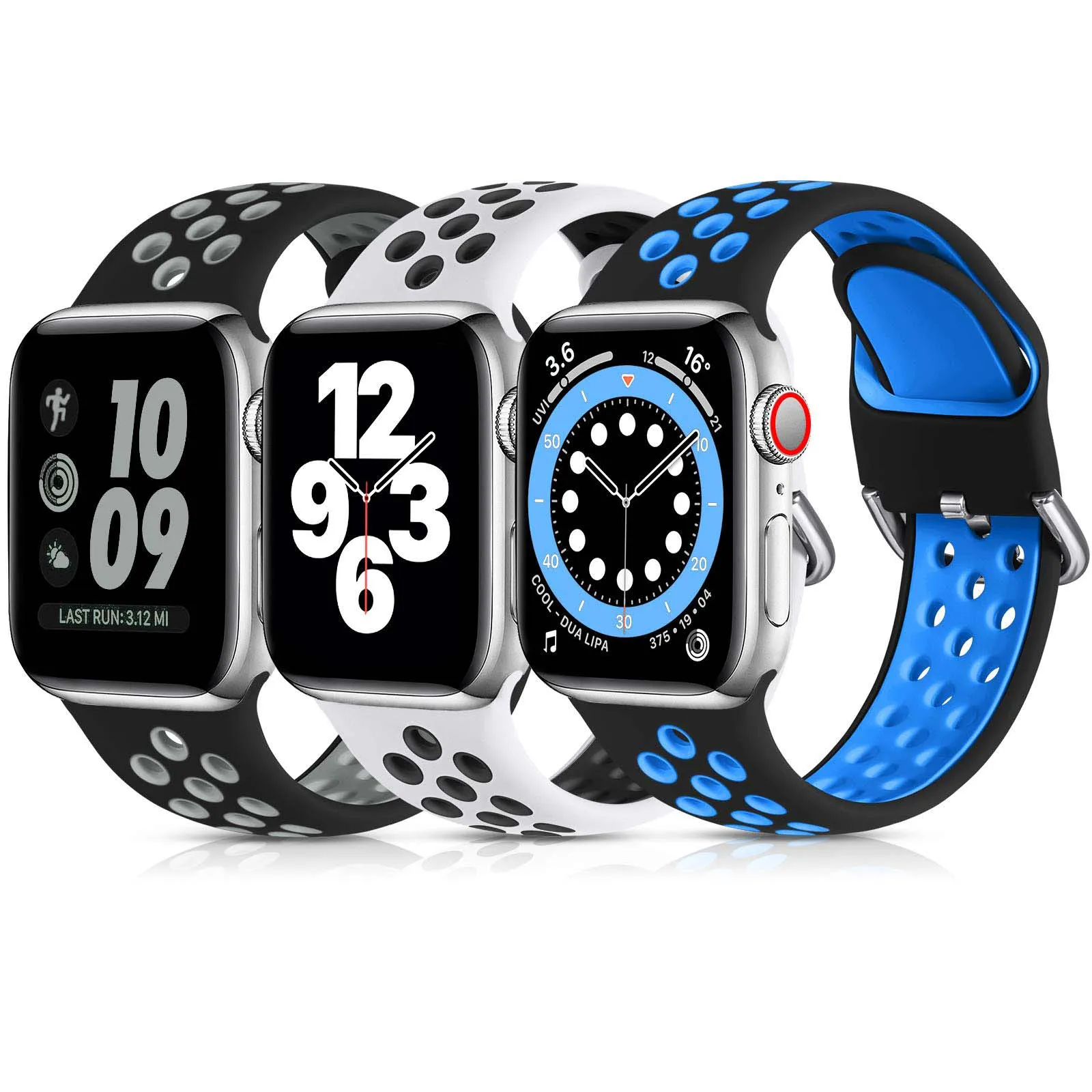 Silicone Strap For Apple Watch Ultra band 49mm 44mm 45mm 41mm 40mm 42mm 38mm 44 45 mm Bracelet iWatch series 7 3 4 5 6 se 8 Band