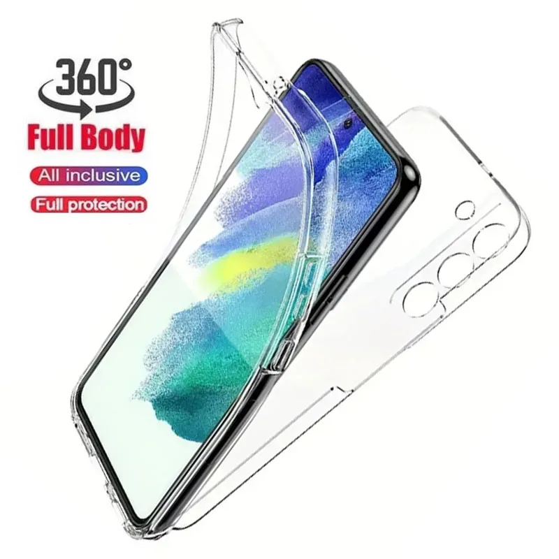 Прозрачный 360-градусный чехол для телефона с полной оберткой для ...