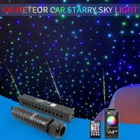 6W Meteor LED Car Roof Star night Light Interior Auto Starry Sky Stars Ceiling lighting lamp Fiber Optic Light Car Modification