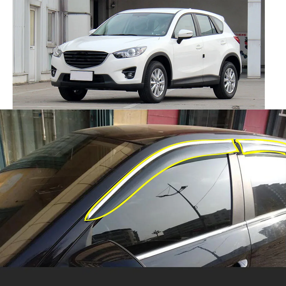 

Стикер для кузова автомобиля, пластиковое стекло, ветрозащитный козырек от дождя и солнца, запчасти для MAZDA CX-5 CX5 2012 2013 2014 2015 2016