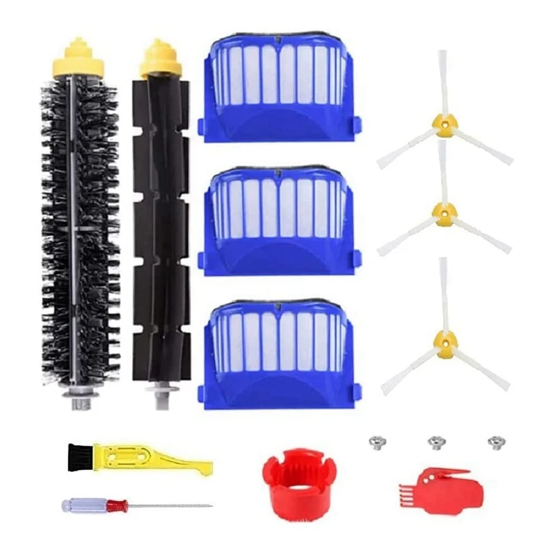 

Replacement Parts Compatible For Irobot Roomba 675 677 671 655 645 Filter,Side Brush,Bristle And Flexible Beater Brush