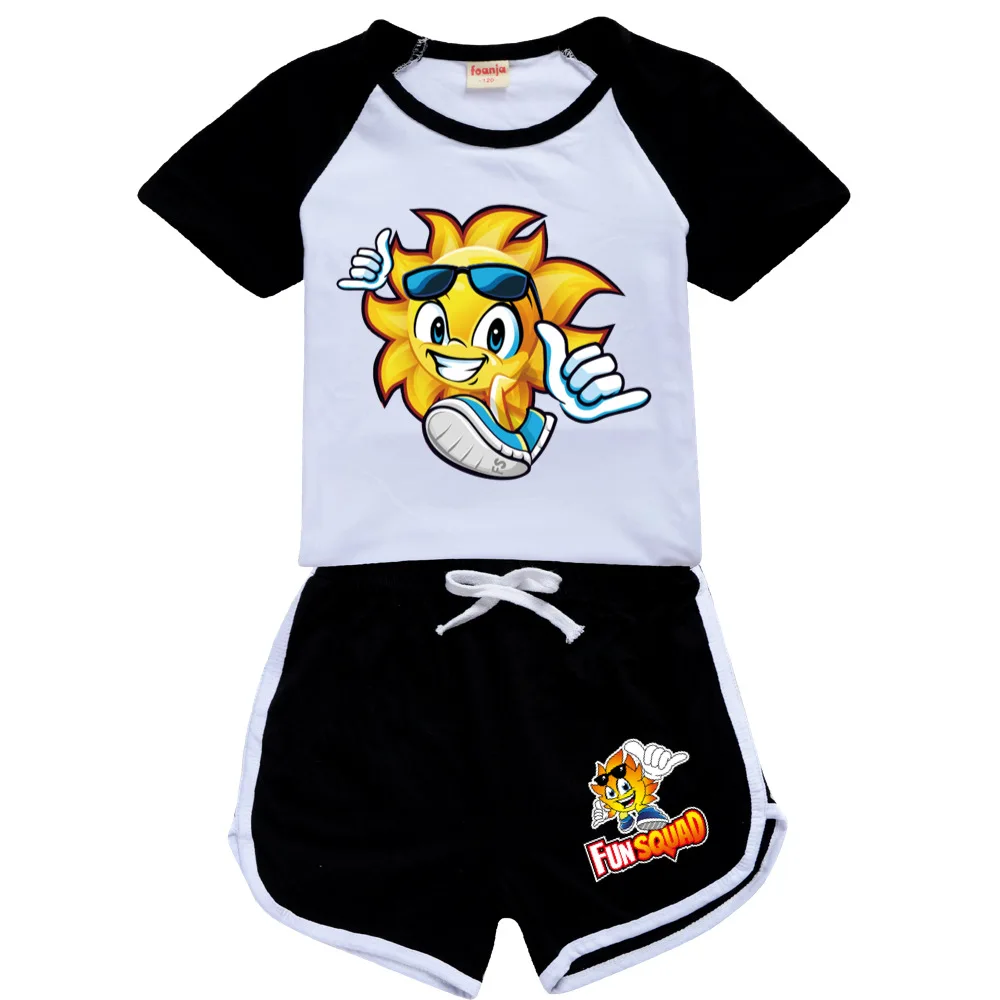 Комплект летней одежды для девочек и мальчиков 2022 Веселая Детская Спортивная