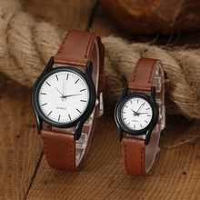 New Couple Watches  2023 Women For Men Wristwatches Leather Strap Quartz Clock