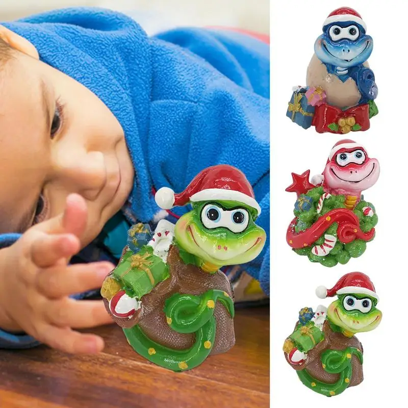 Милый банк экономии денег из смолы Рождественская банка для монет в виде змеи