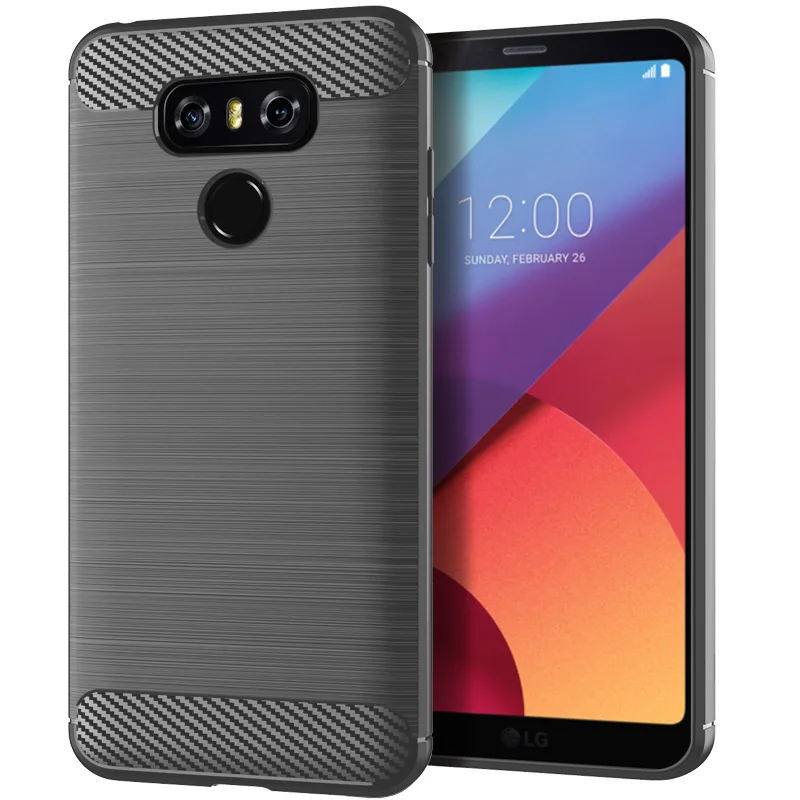 

Carbon Fiber Celulares Phone Case for LG G6 Soft Silicone TPU Cover Case