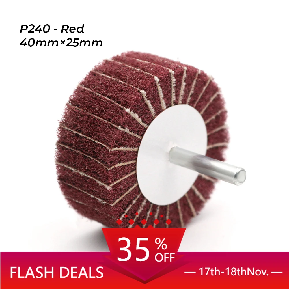 

Non-Woven Polishing Flap Sanding Wheel Electric drill brush 6mm Shank For Rust Removal Deburring Cleaning Head Screwdriver Kit