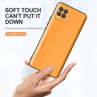 luxury leather case for oppo realme 8 pro shockproof full cover phone back shell funda for realmy realmi realme8 silicone bumper