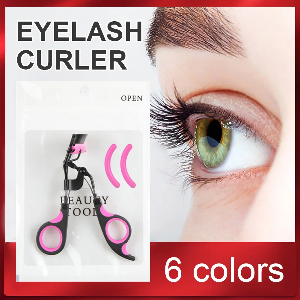 

Eyelash Curler Long Lasting Curl Eyelashes Curling Tweezers with 2 Replacement Pads Eye Makeup Accessories Tool Lashes Products