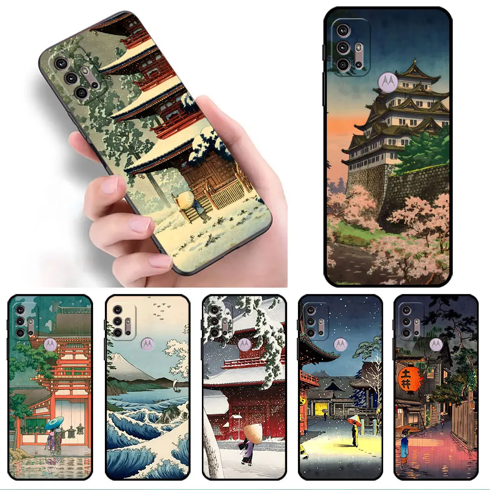 Японский чехол Ukiyoe для Motorola G60 G30 Edge 30 20 One Fusion G9 Play G8 G9 Power G50 G200