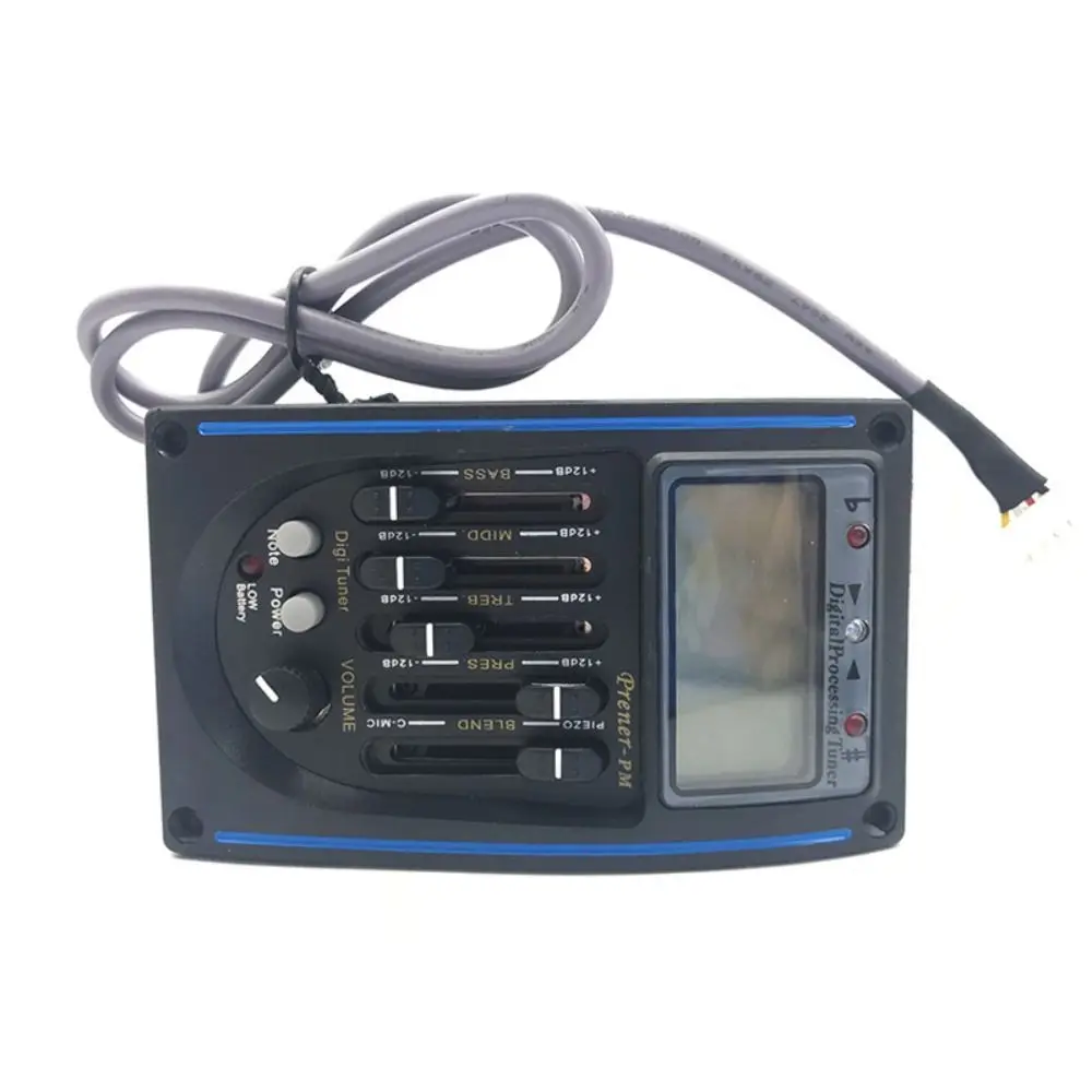 Предусилитель EQ для акустической гитары 4-полосный эквалайзер тюнер 5 полос