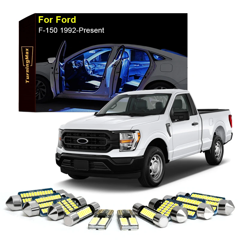 Canbus Interior Lighting LED Bulb Kit Package For Ford F-150 1992-Now Trunk Dome Map Reading Lights Indoor Lamps Car Accessories