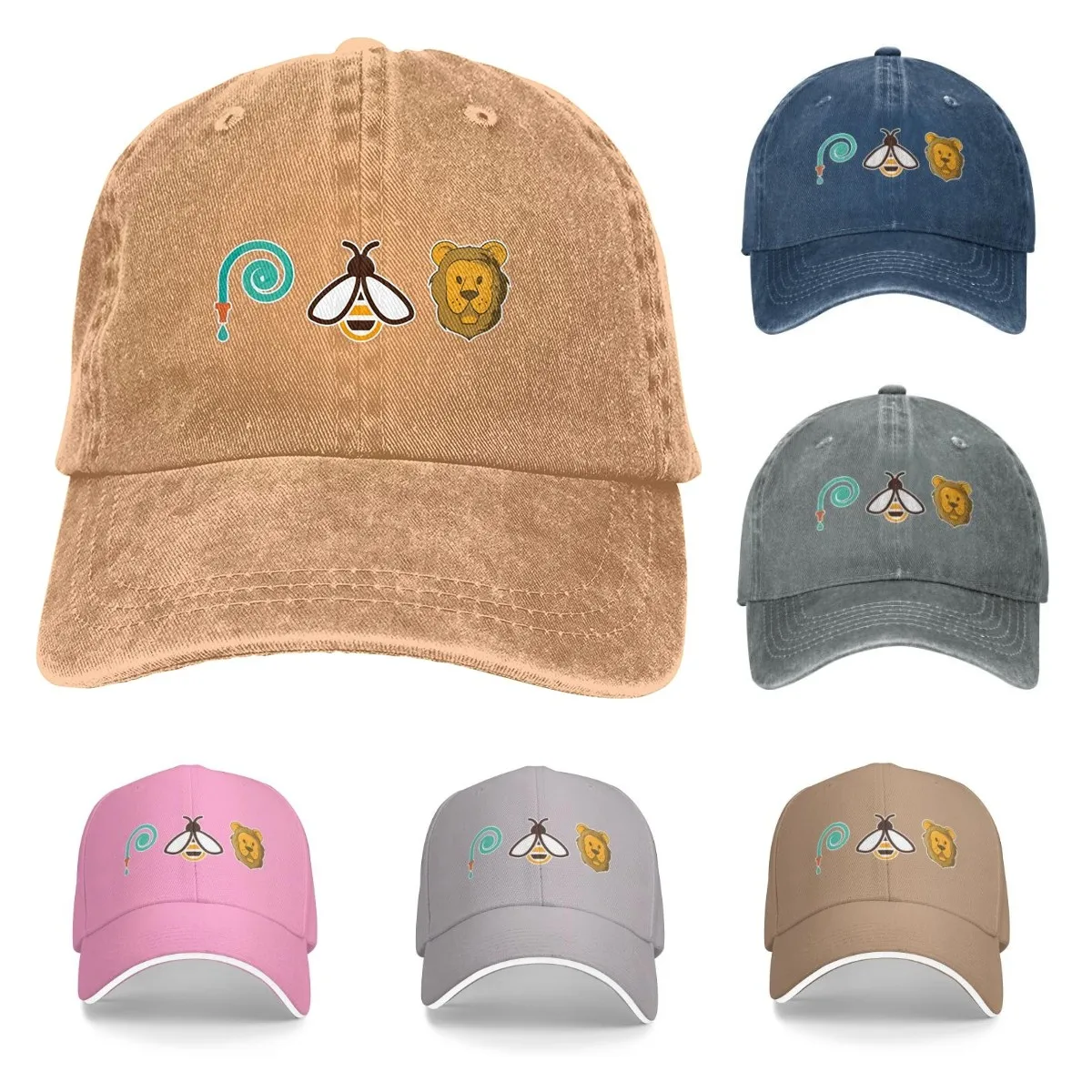 

Hose Bee Lion Baseball Cap Unisex Vintage Trucker Hat Adjustable Cowboy Hats for Mens Womens Black