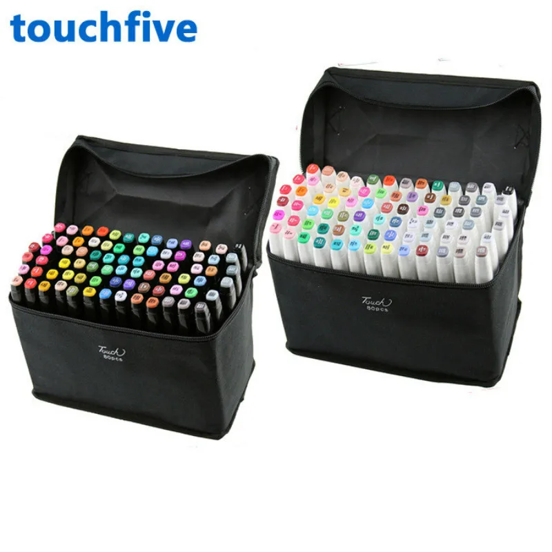TouchFive Marker Colors Choose Brush Pen Alcoholic Oily Based ink Art Marker For Manga Dual Headed Sketch Markers