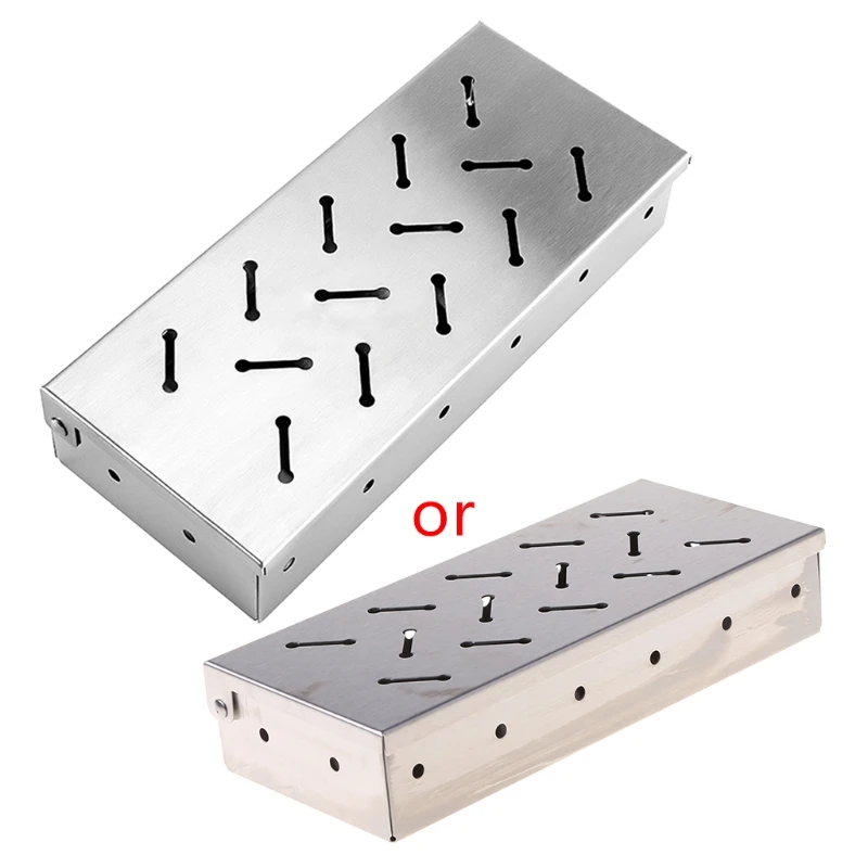 

Контейнер для коптильни в гранулах из нержавеющей стали, деревянные коробочки для холодного/горячего курения, портативный гриль для барбекю, генераторы дыма