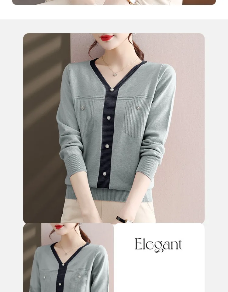 Модный антивозрастной топ для мам женский стильный тонкий вязаный свитер